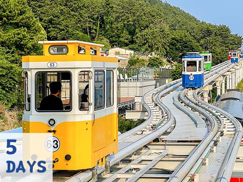 南韓釜山伊甸園滑雪場、汗蒸幕、松島海上纜車、樂天世界5日